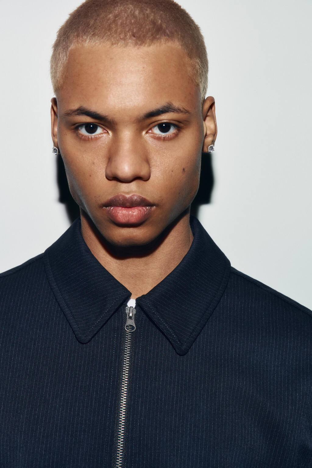 Куртка-рубашка в полоску с вискозой - цвет синий - 6