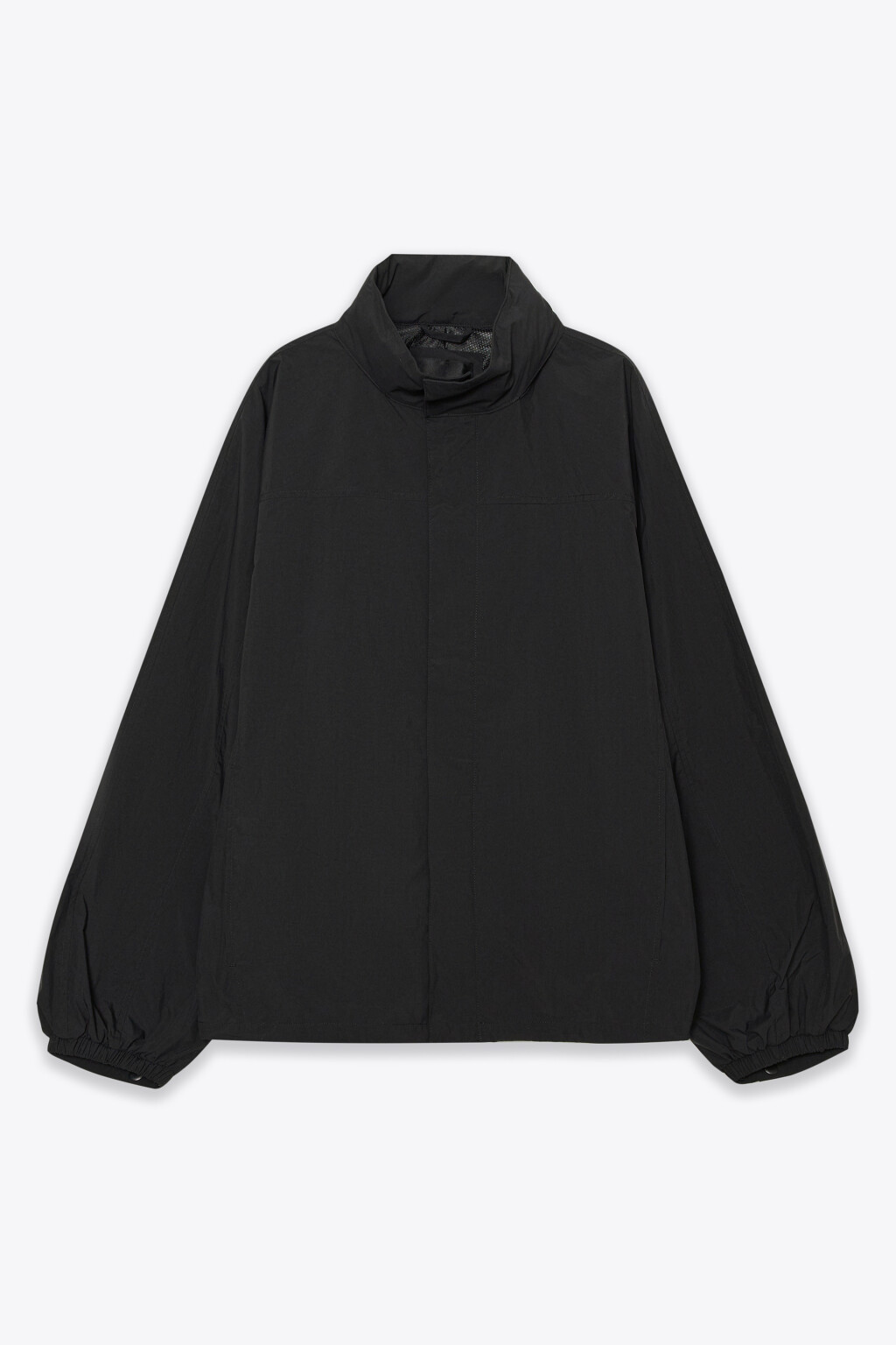 Куртка укороченная с воротником-стойкой - цвет черный - 1