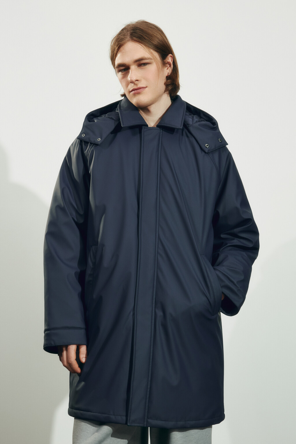 Куртка-парка с капюшоном - цвет синий - 5