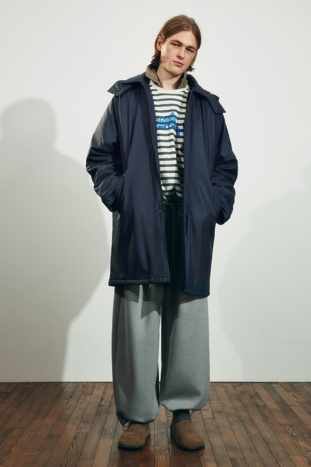 Куртка-парка с капюшоном - цвет синий - 7