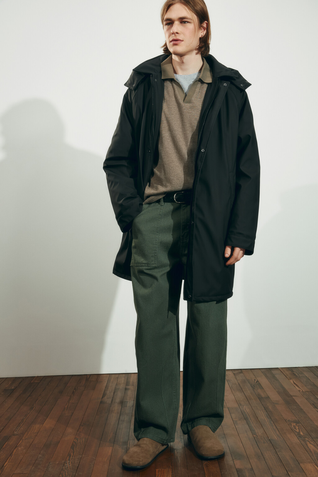 Куртка-парка с капюшоном - цвет черный - 1