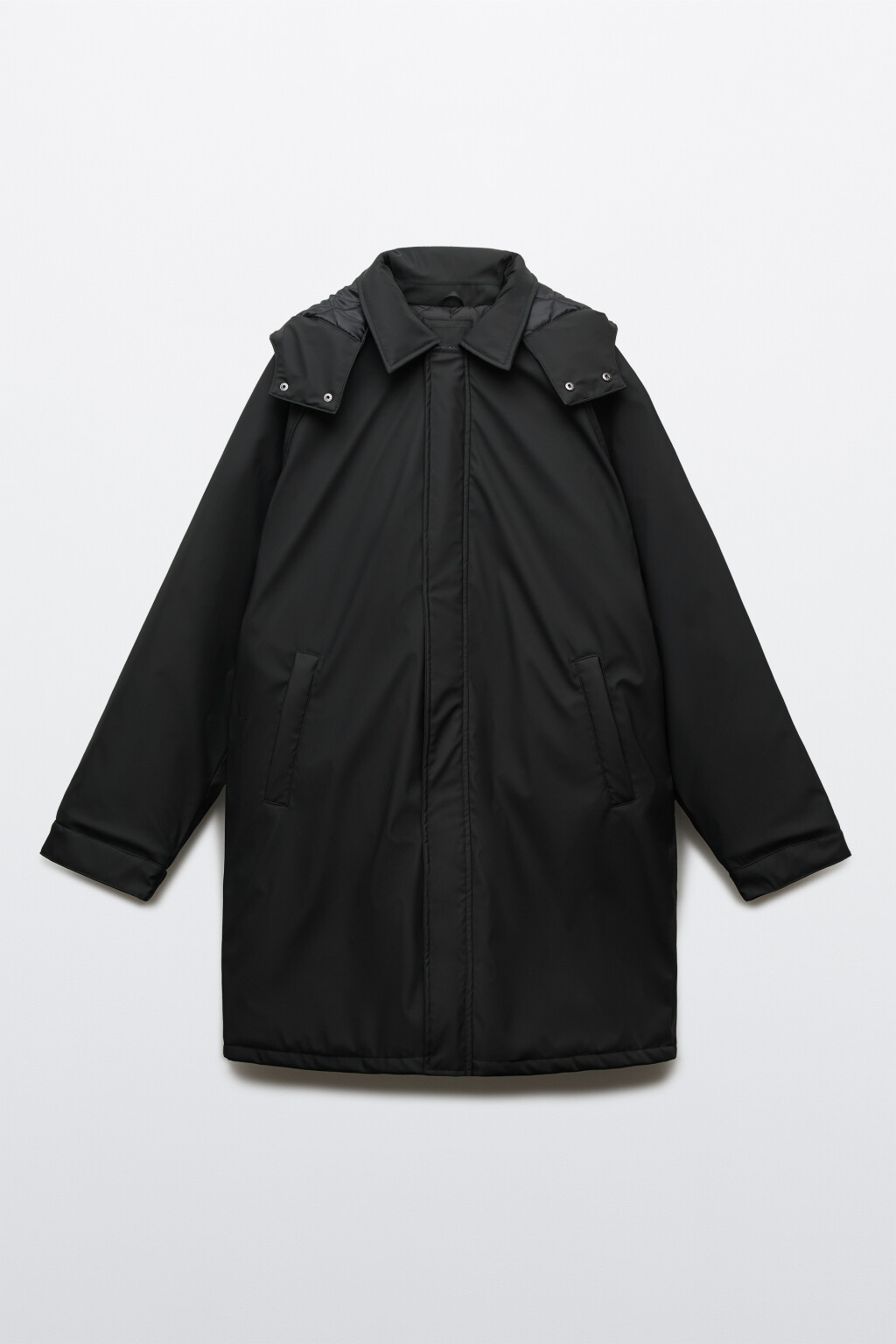 Куртка-парка с капюшоном - цвет черный - 8