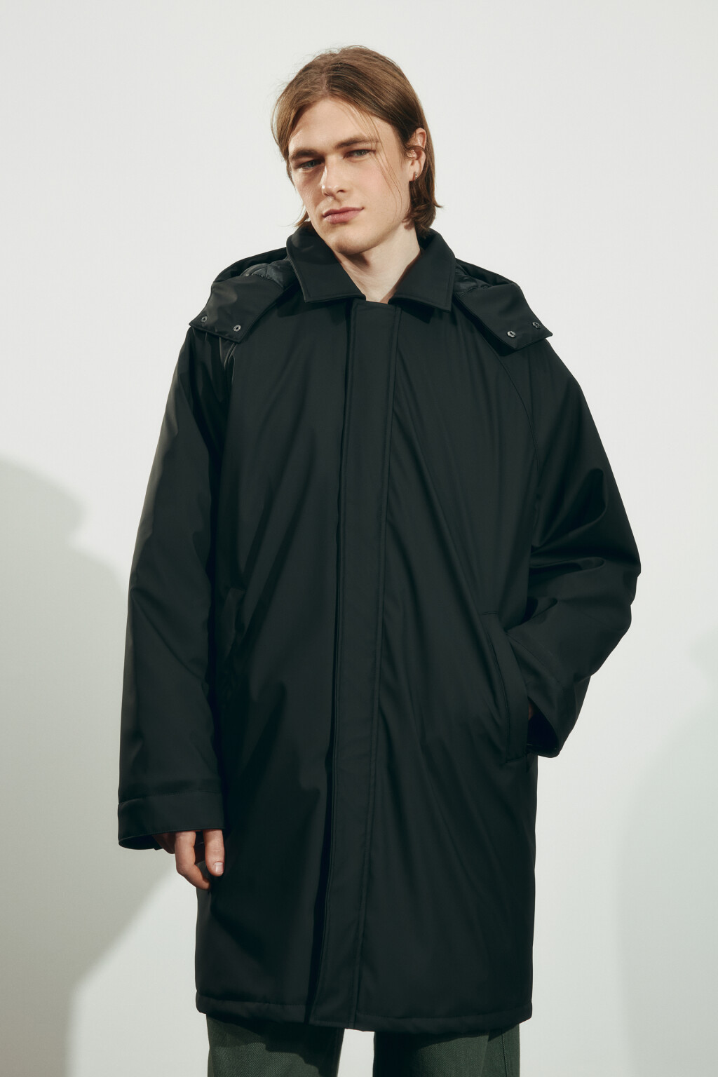 Куртка-парка с капюшоном - цвет черный - 2