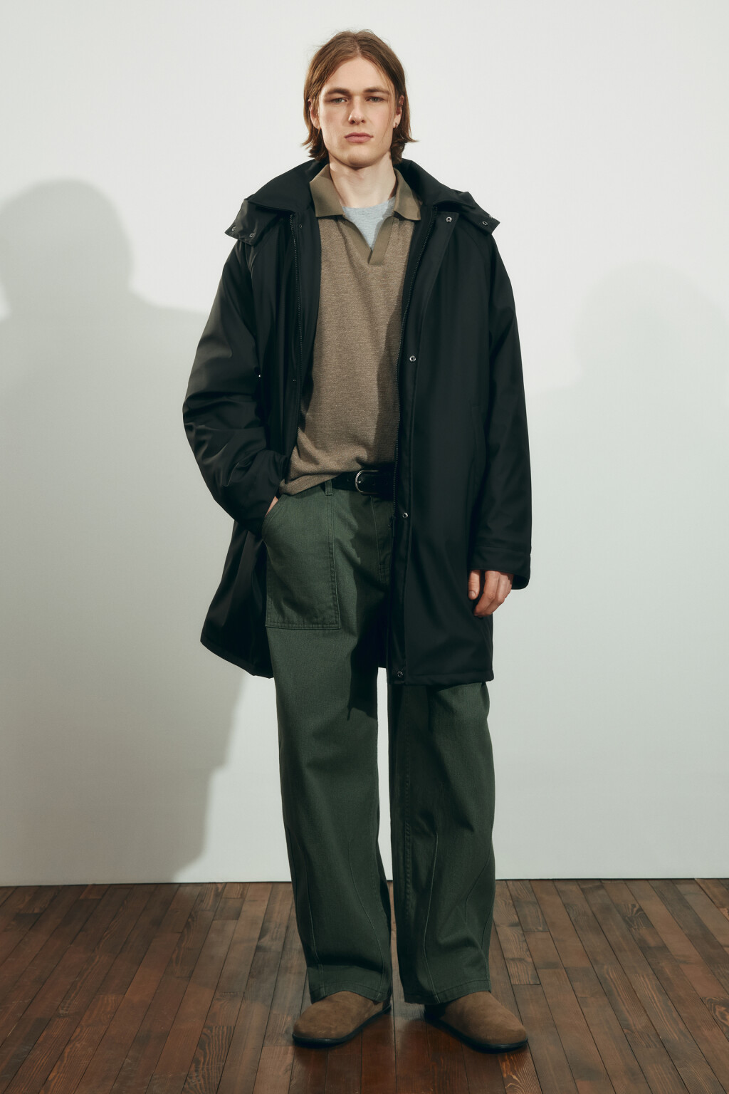 Куртка-парка с капюшоном - цвет черный - 4