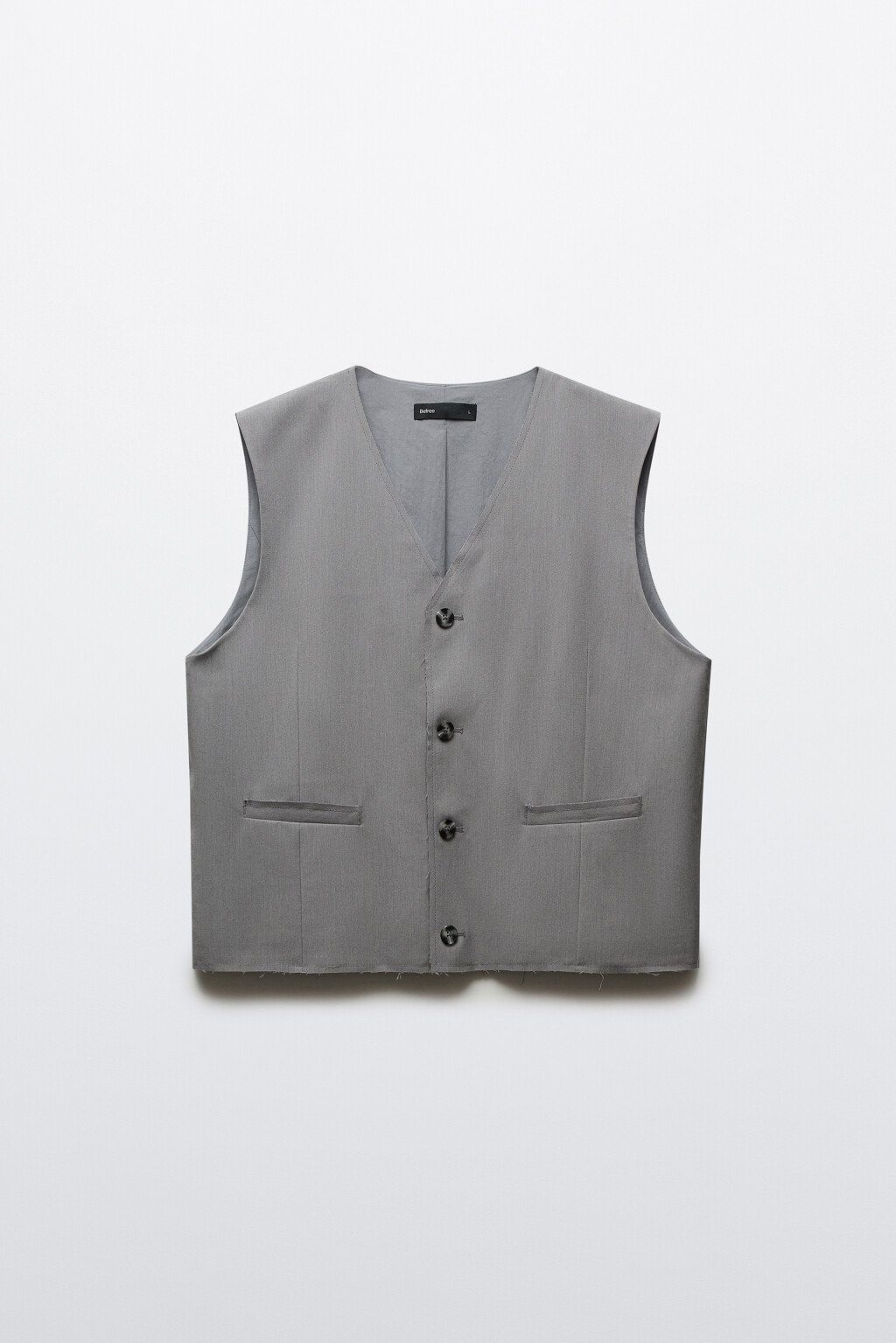 Жилет костюмный укороченный - цвет серый - 8