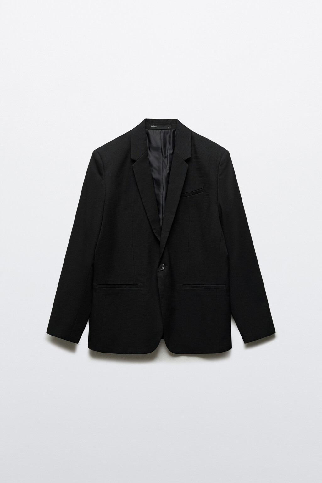 Пиджак приталенный однобортный с вискозой - цвет черный - 9