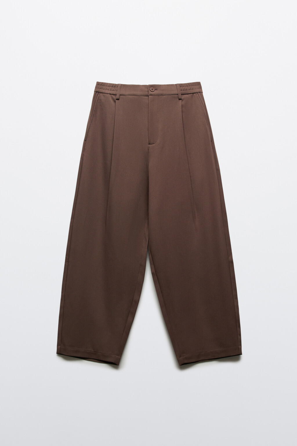 Брюки костюмные со средней посадкой - цвет коричневый - 8