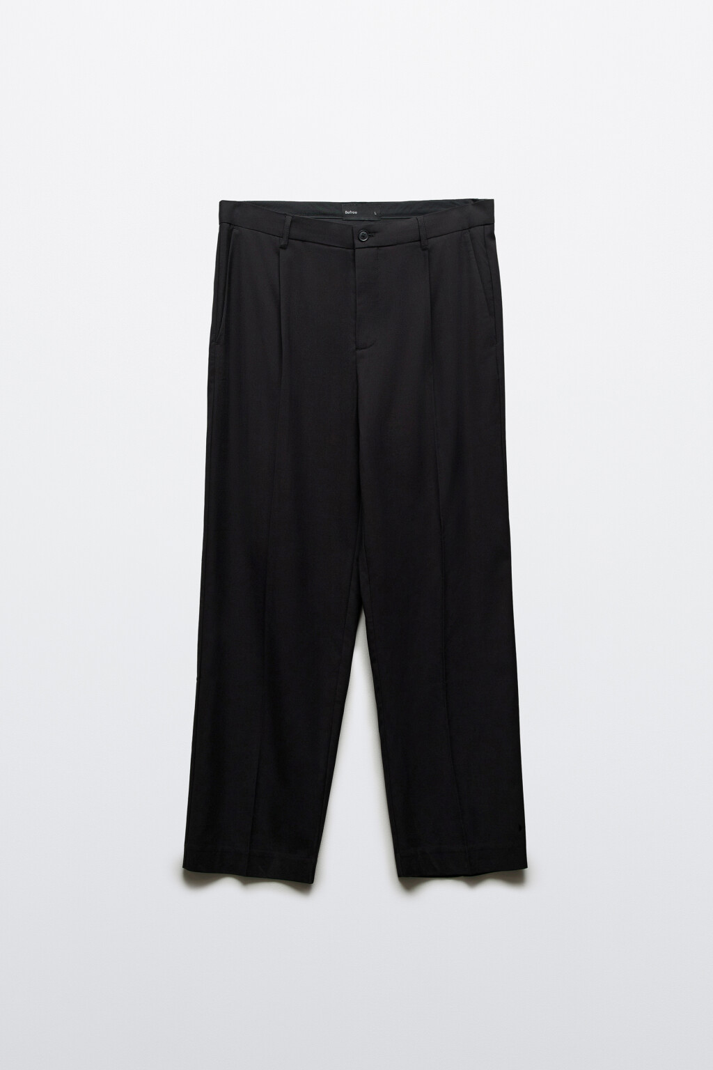 Брюки облегающие костюмные со средней посадкой - цвет черный - 1