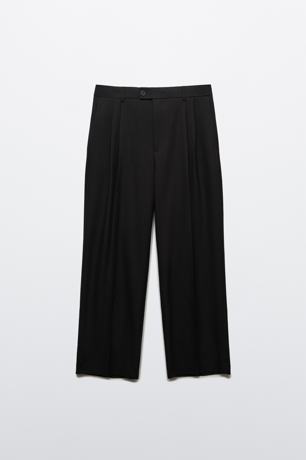 Брюки straight fit костюмные со средней посадкой - цвет черный - 8