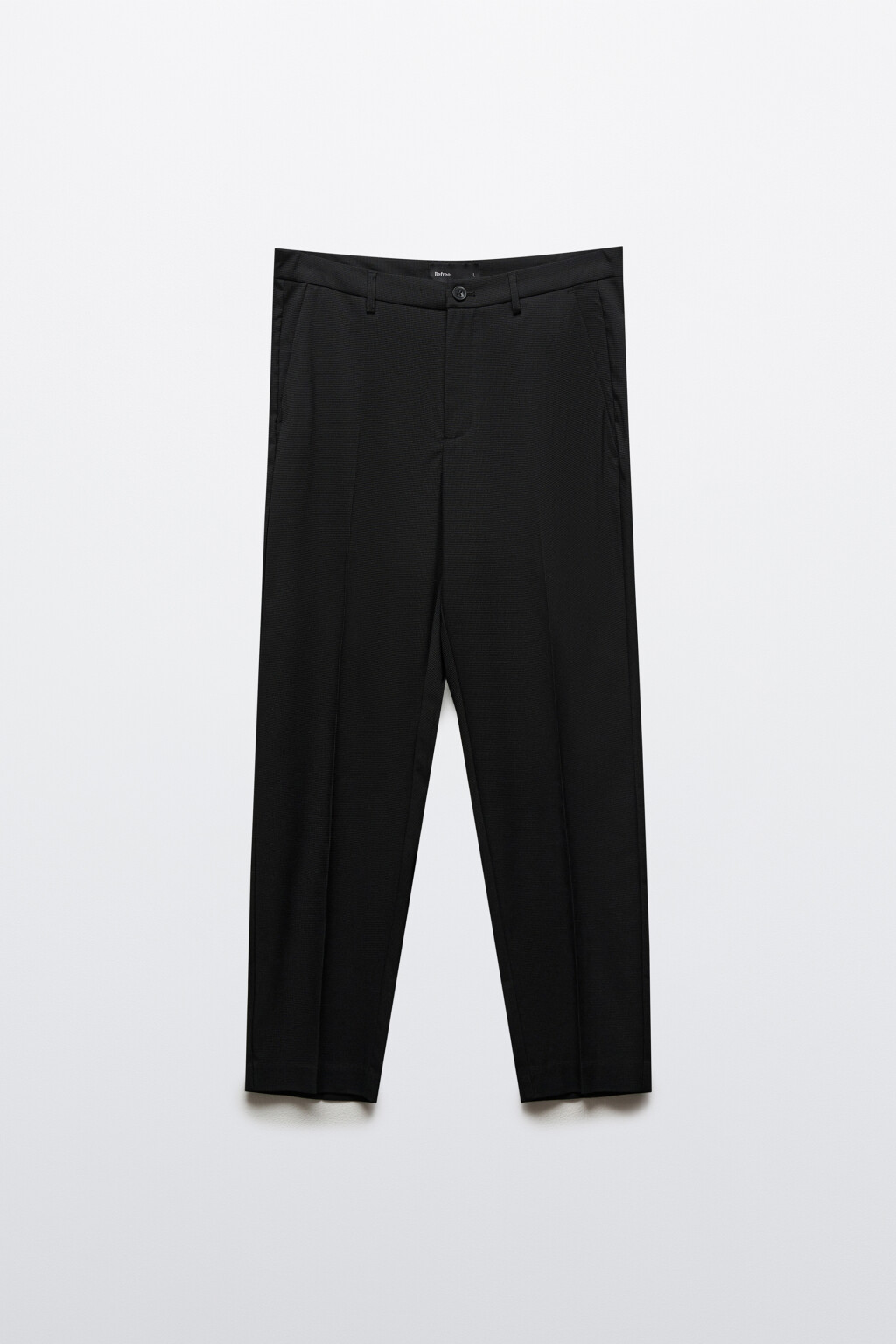 Брюки прямые костюмные с вискозой - цвет черный - 1