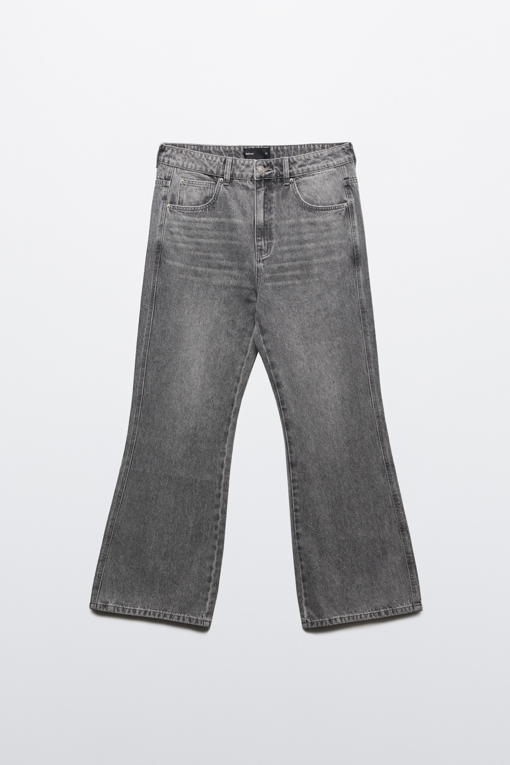 Джинсы клеш со средней посадкой - цвет серый - 1