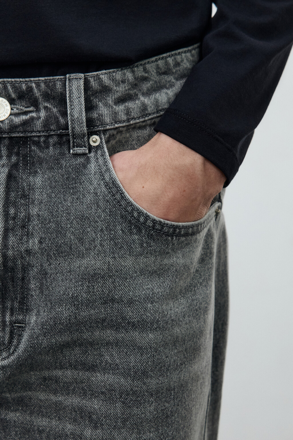 Джинсы клеш со средней посадкой - цвет серый - 7