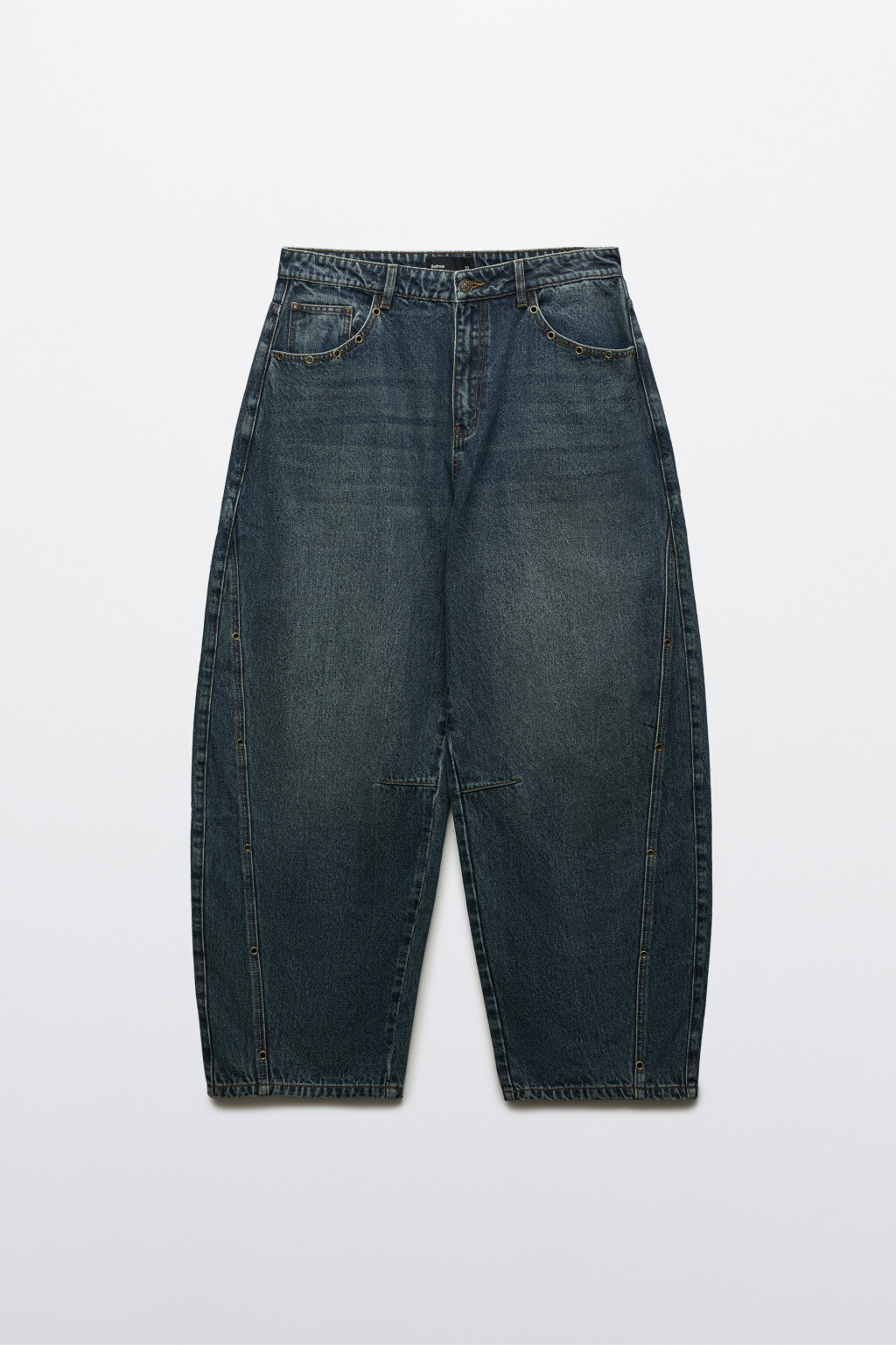 Джинсы baggy fit со средней посадкой и люверсами - цвет синий - 9