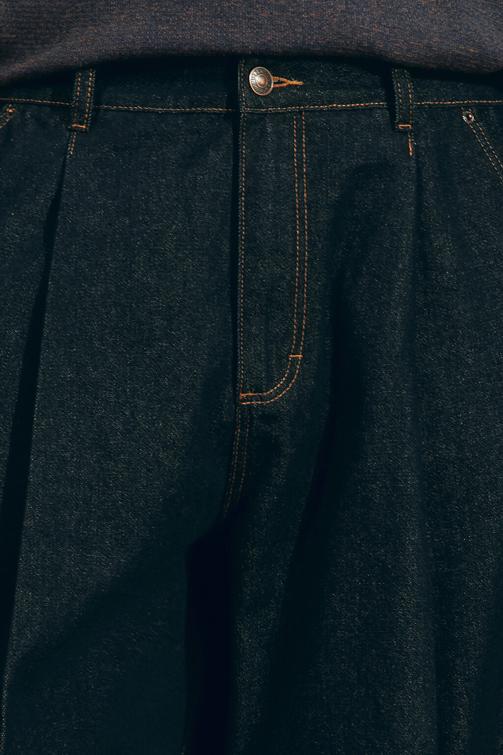 Джинсы baggy fit со средней посадкой и складками - цвет синий - 7