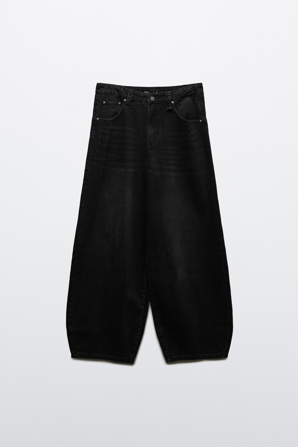 Джинсы baggy fit с низкой посадкой - цвет черный - 1