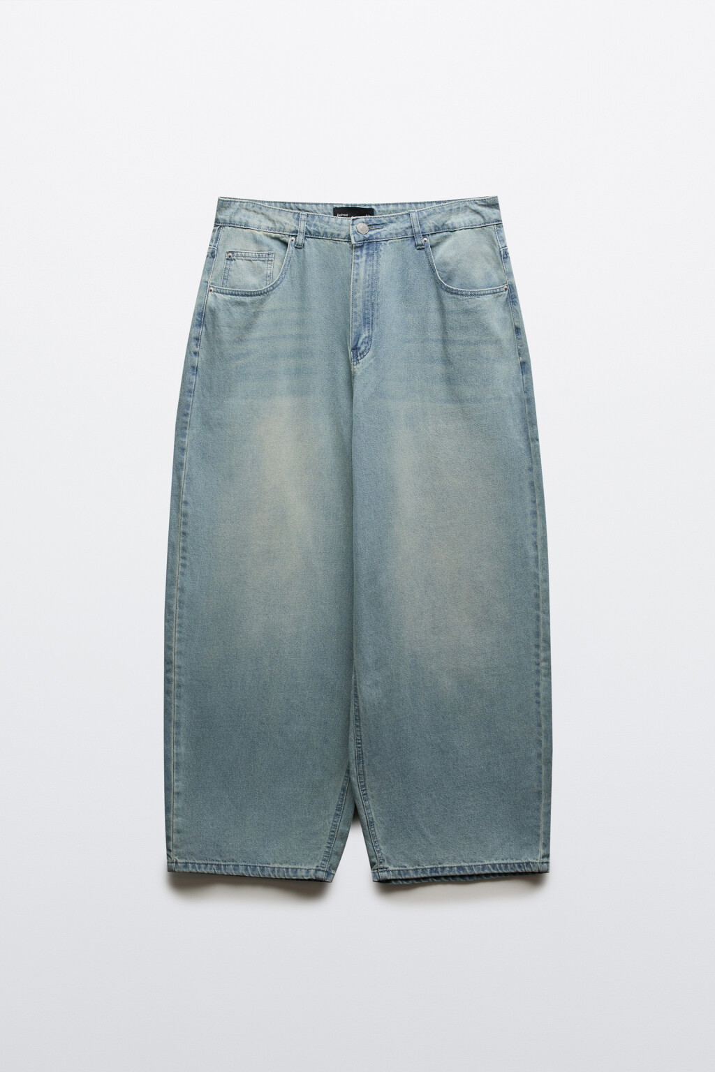 Джинсы багги со средней посадкой - цвет голубой - 8