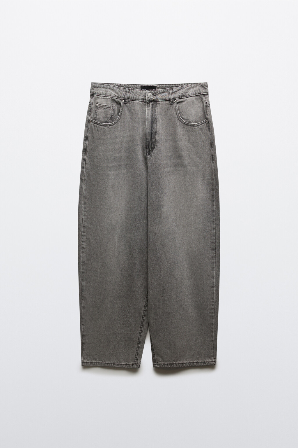 Джинсы багги со средней посадкой - цвет серый - 8
