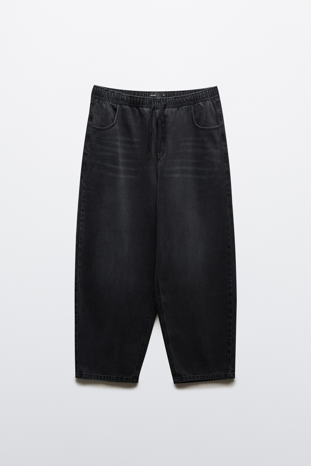 Джинсы baggy fit со средней посадкой на завязках - цвет черный - 7