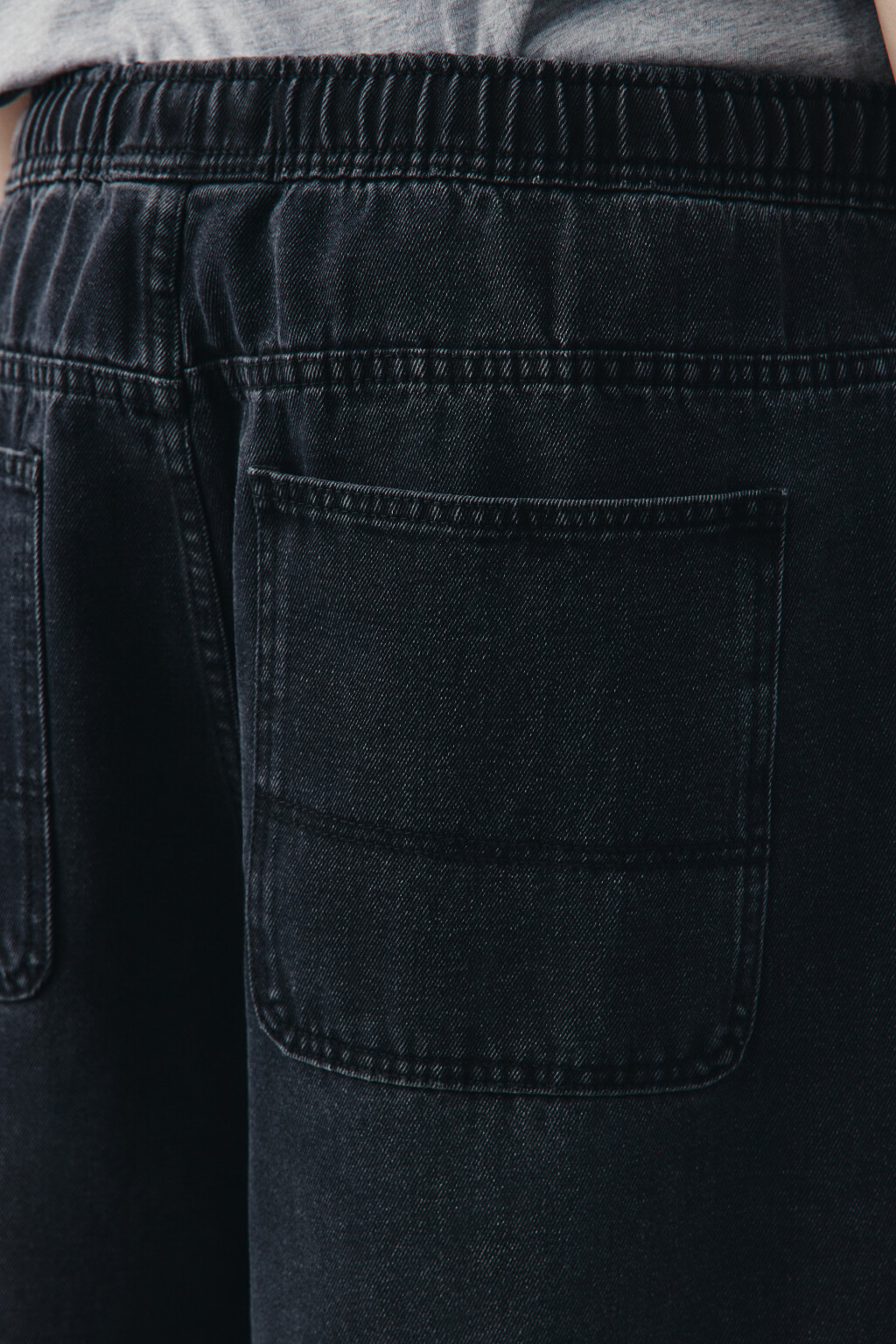 Джинсы baggy fit со средней посадкой на завязках - цвет черный - 6