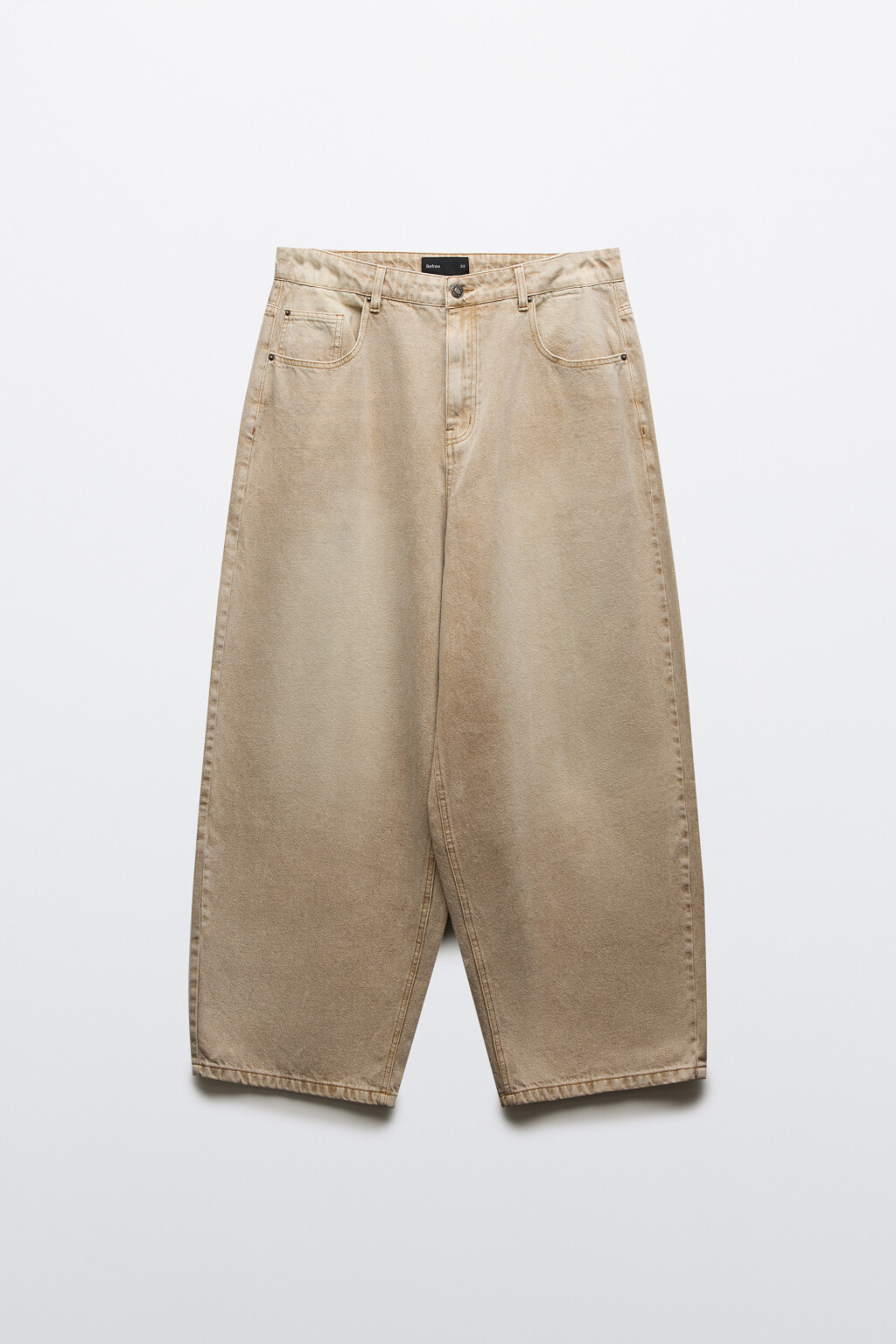 Джинсы широкие со средней посадкой - цвет бежевый - 8