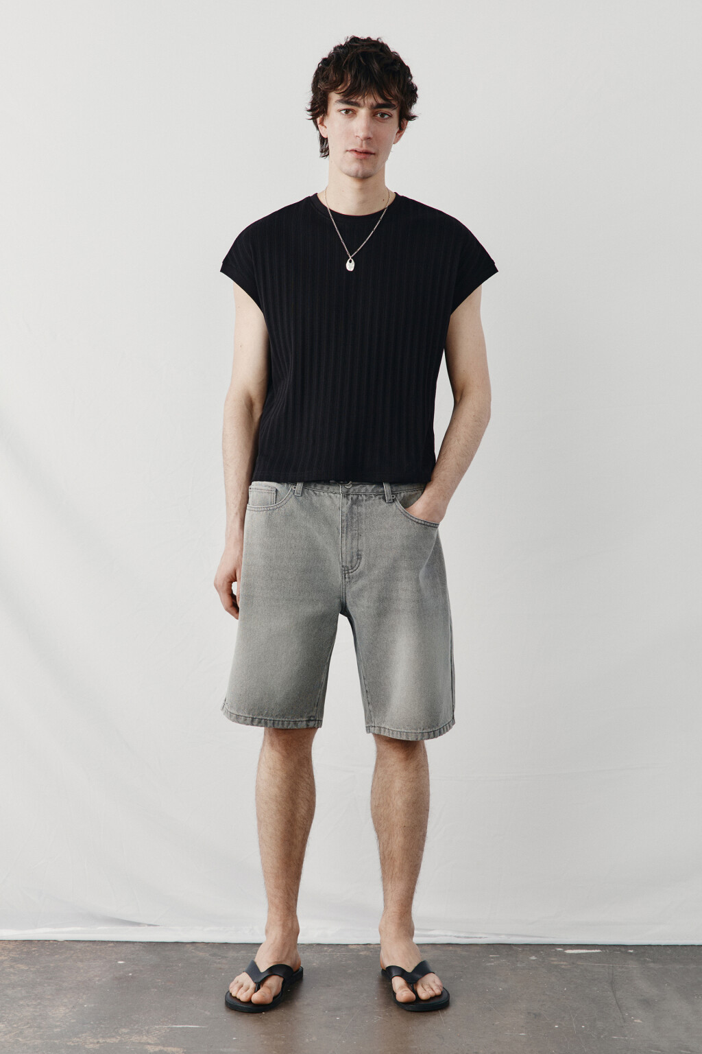 Джортсы со средней посадкой - цвет серый - 5