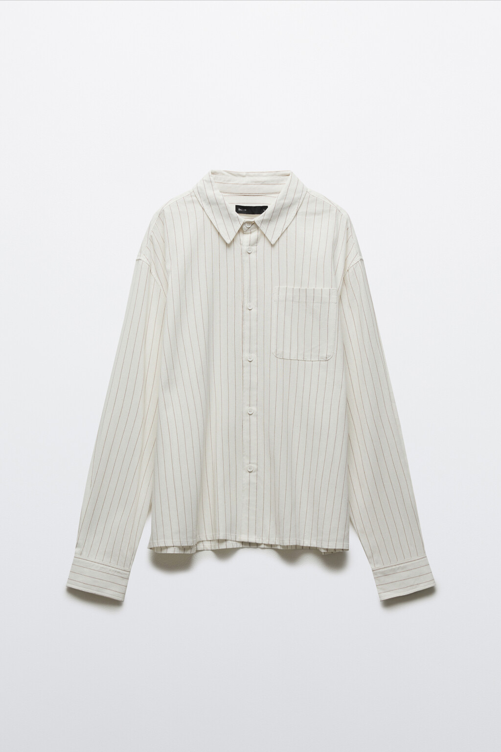 Рубашка базовая вискозная со льном - цвет бежевый - 7