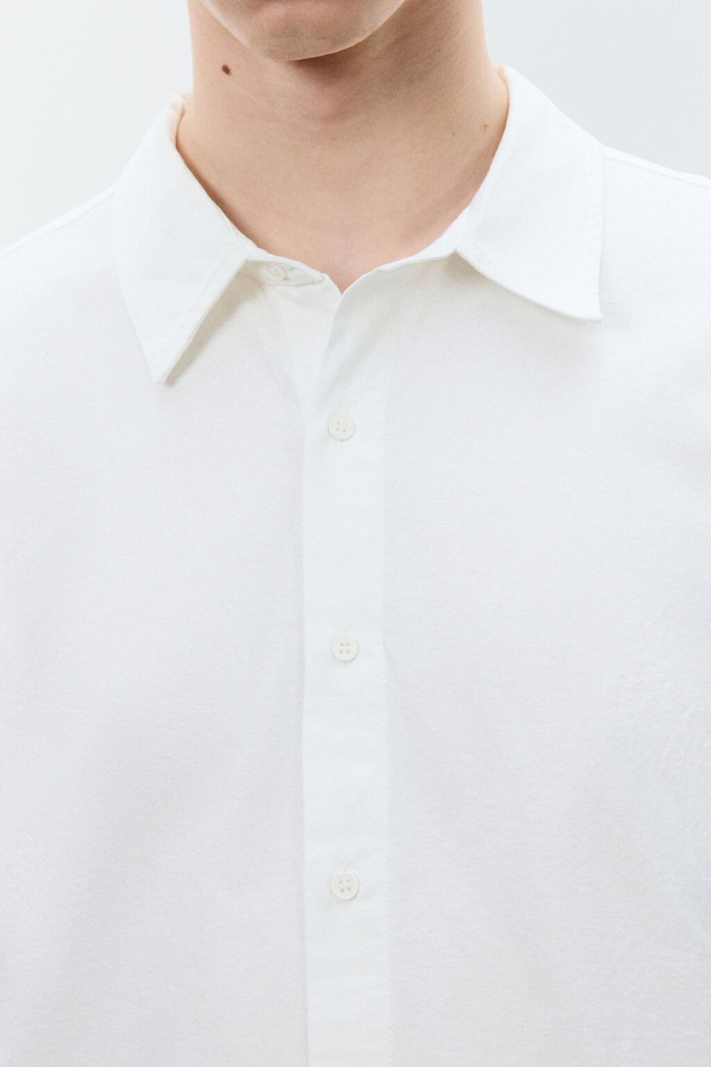 Рубашка классическая из хлопка - цвет белый - 5