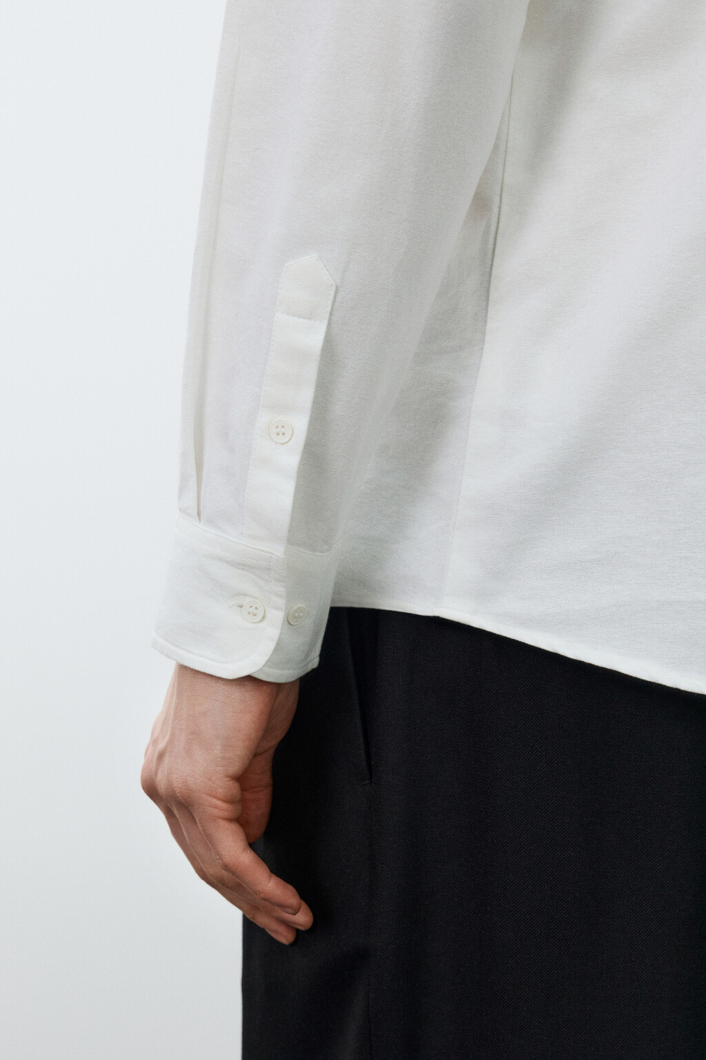 Рубашка классическая из хлопка - цвет белый - 6