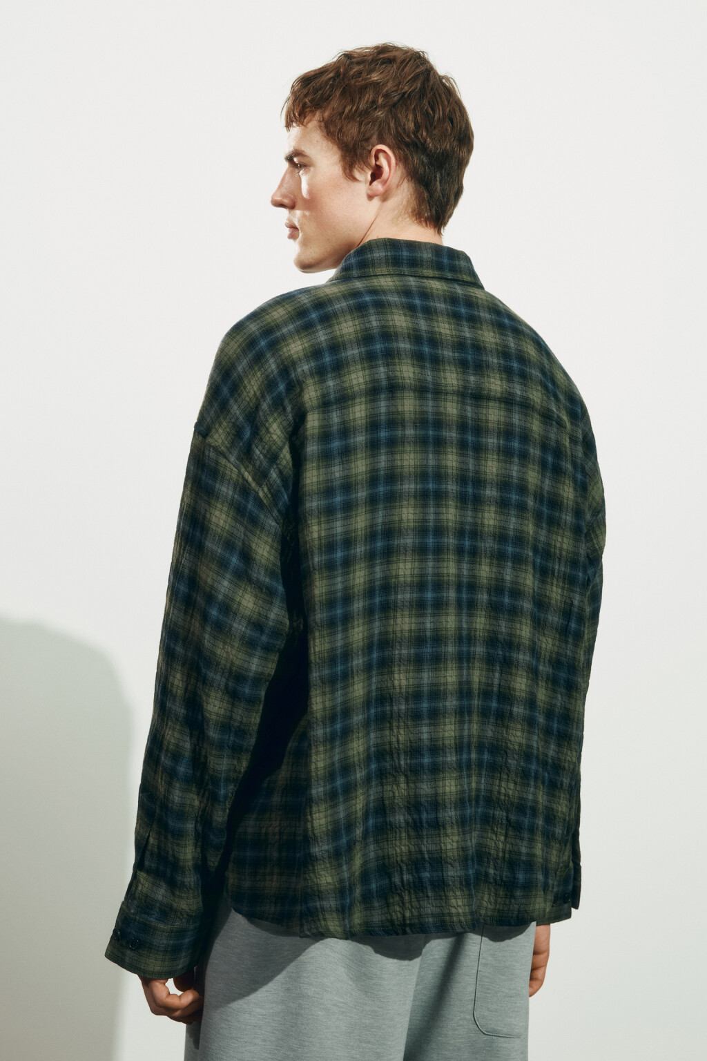 Рубашка хлопковая в клетку - цвет мультиколор - 3