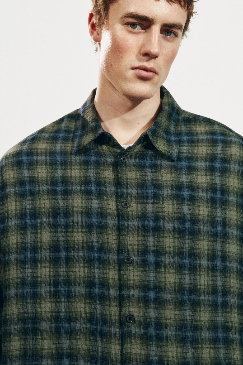 Рубашка хлопковая в клетку - цвет мультиколор - 5