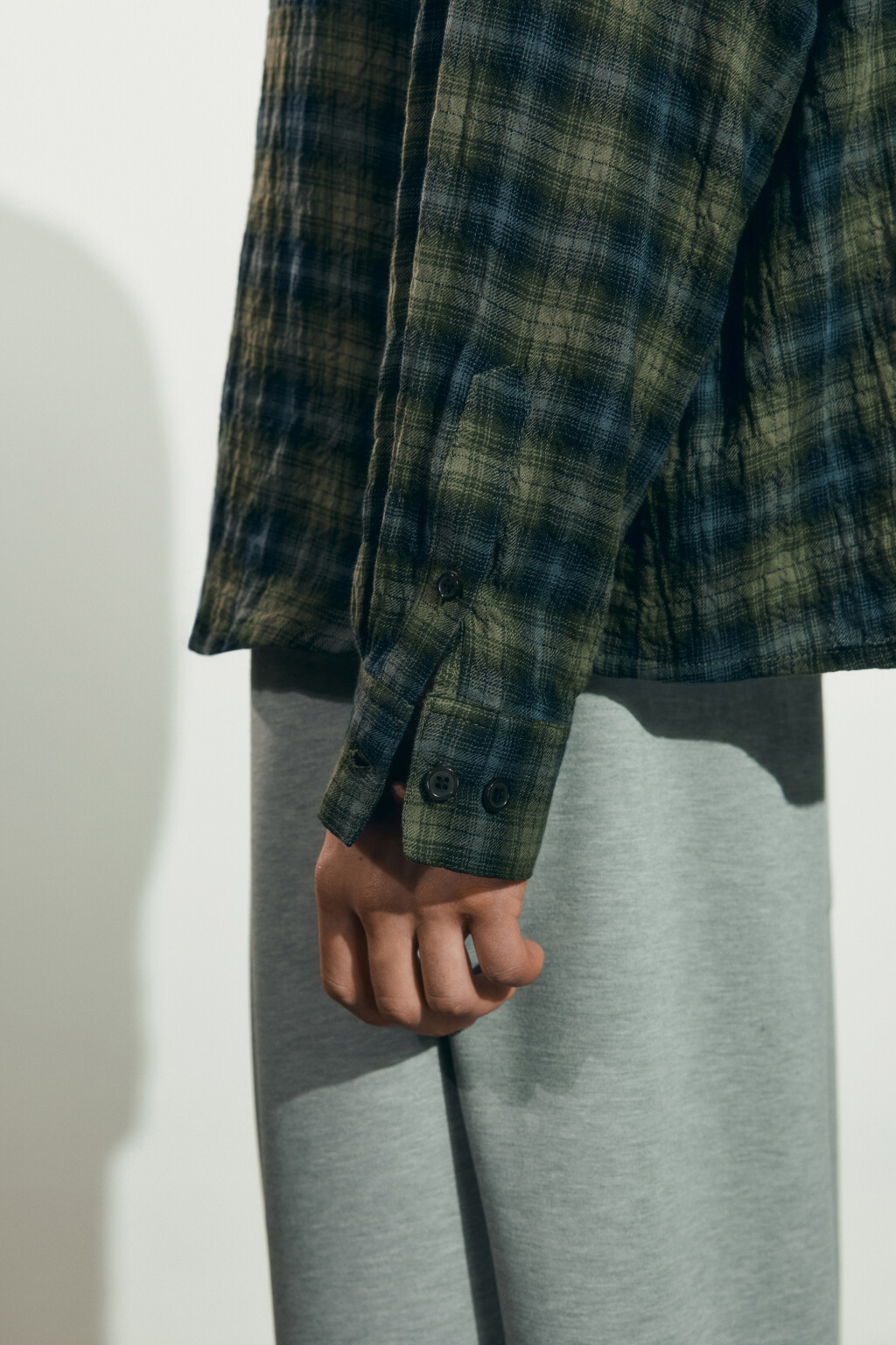 Рубашка хлопковая в клетку - цвет мультиколор - 6