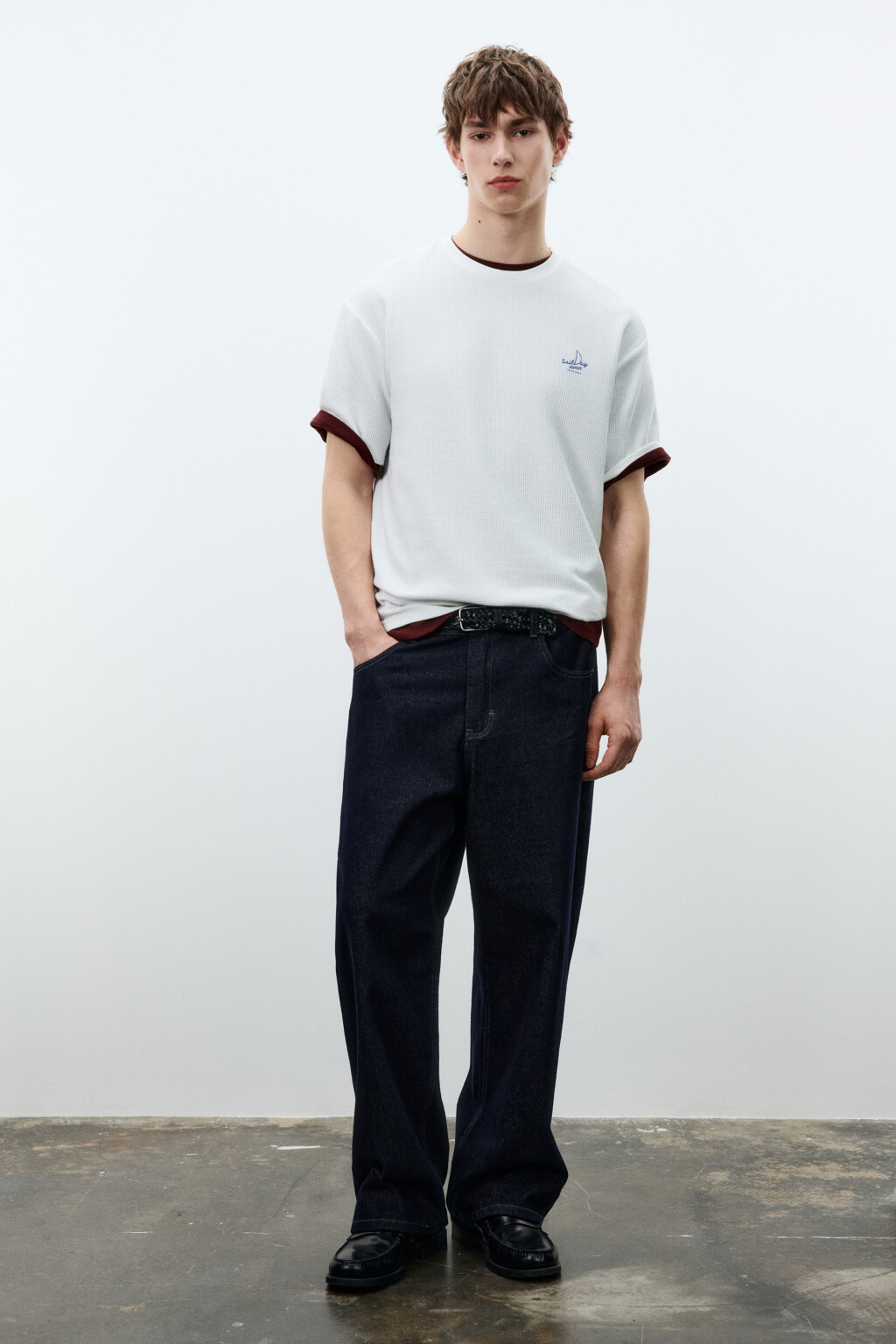 Футболка прямая с принтом - цвет белый - 4