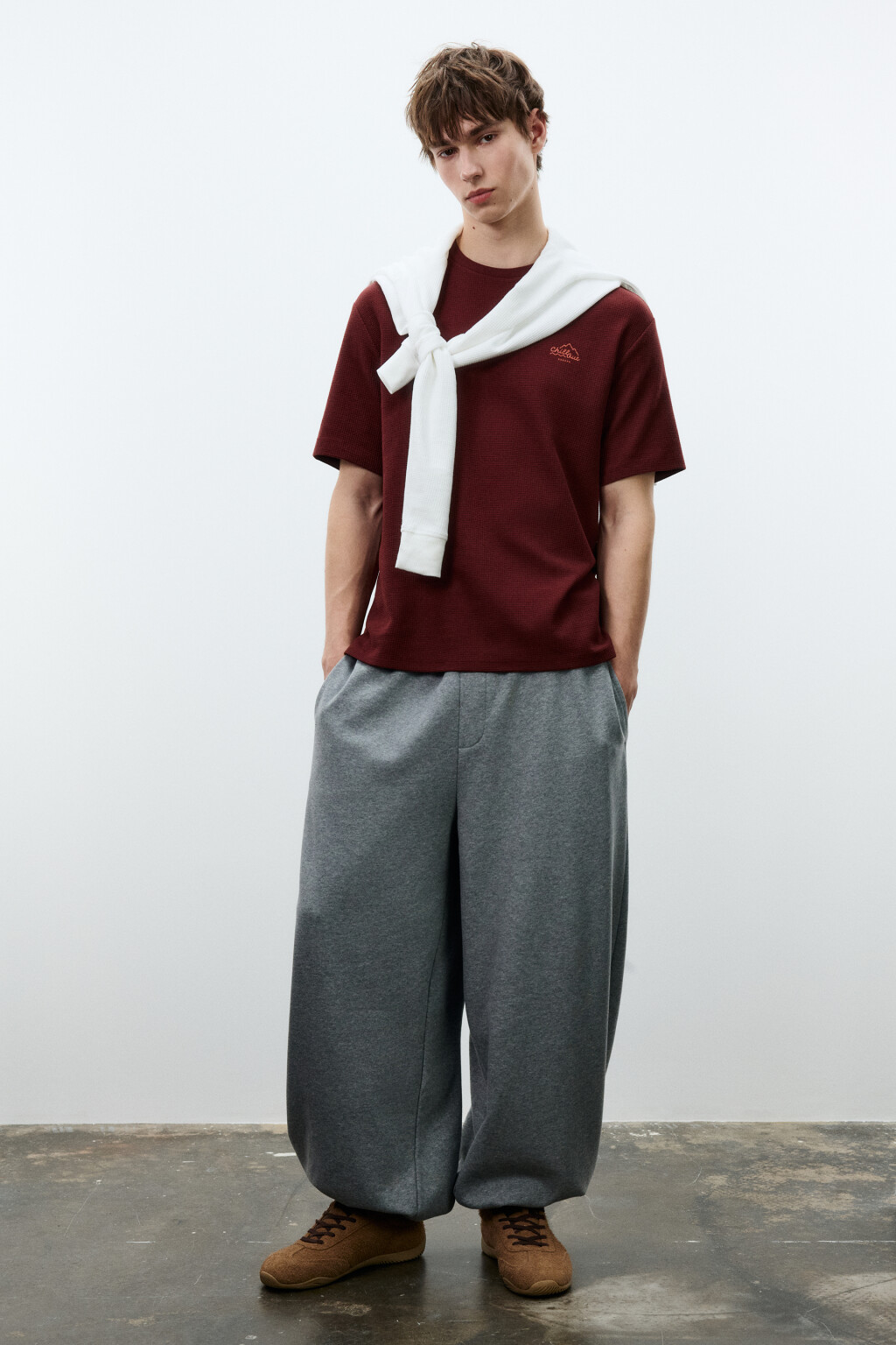 Футболка прямая с принтом - цвет красный - 4