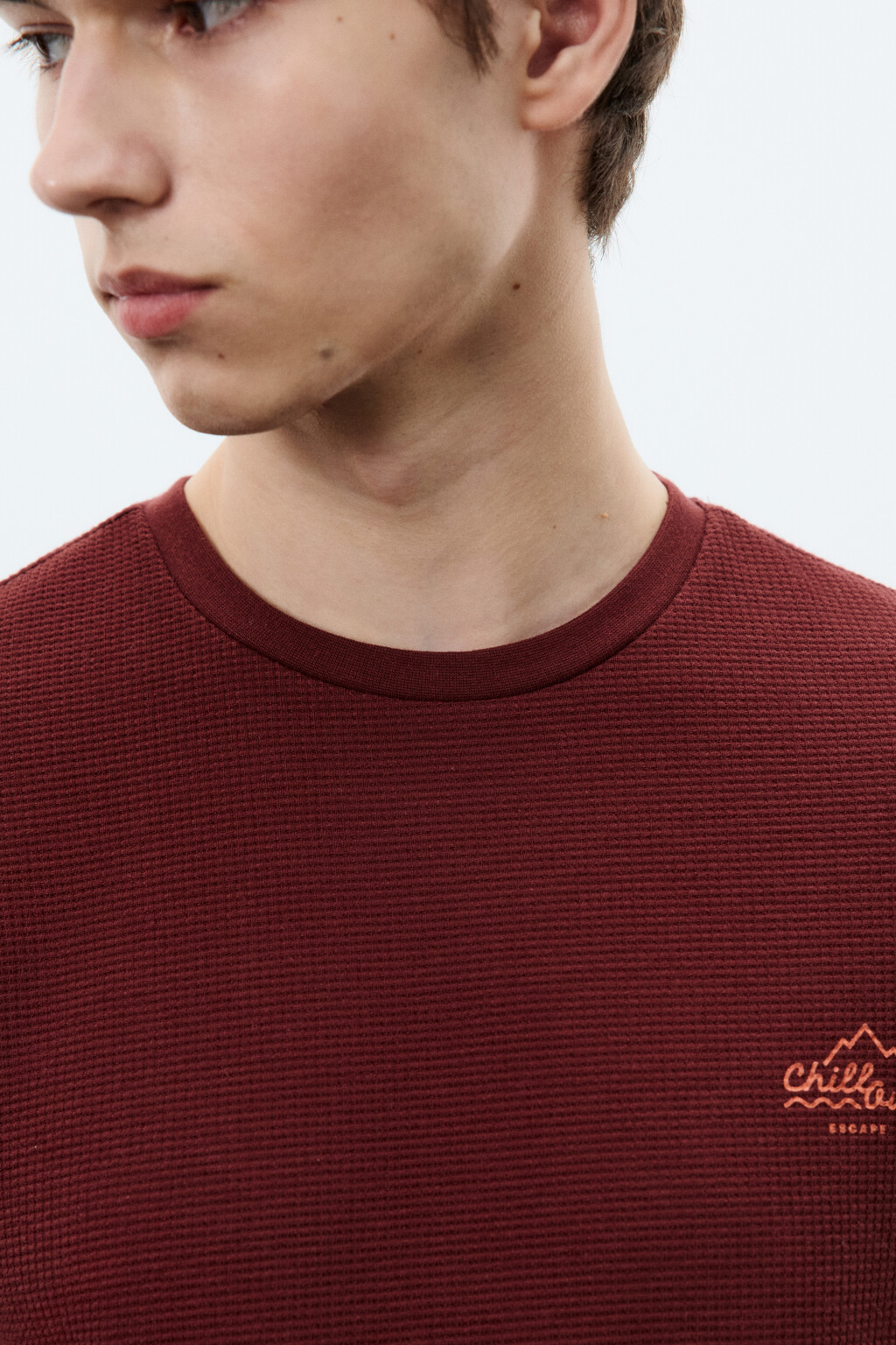 Футболка прямая с принтом - цвет красный - 5