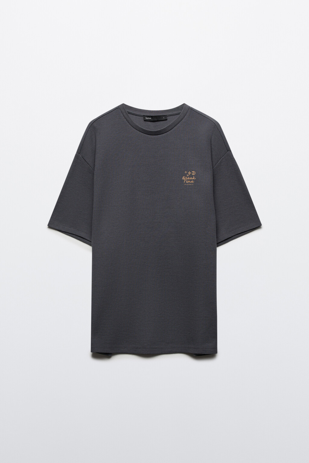 Футболка прямая с принтом - цвет серый - 7