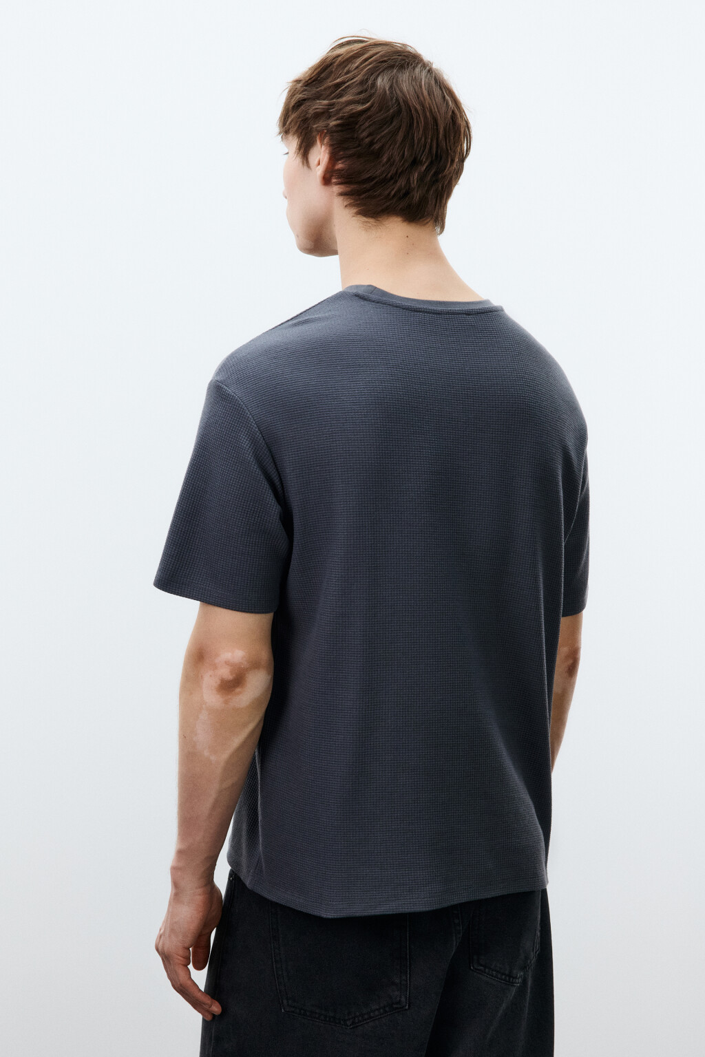 Футболка прямая с принтом - цвет серый - 3