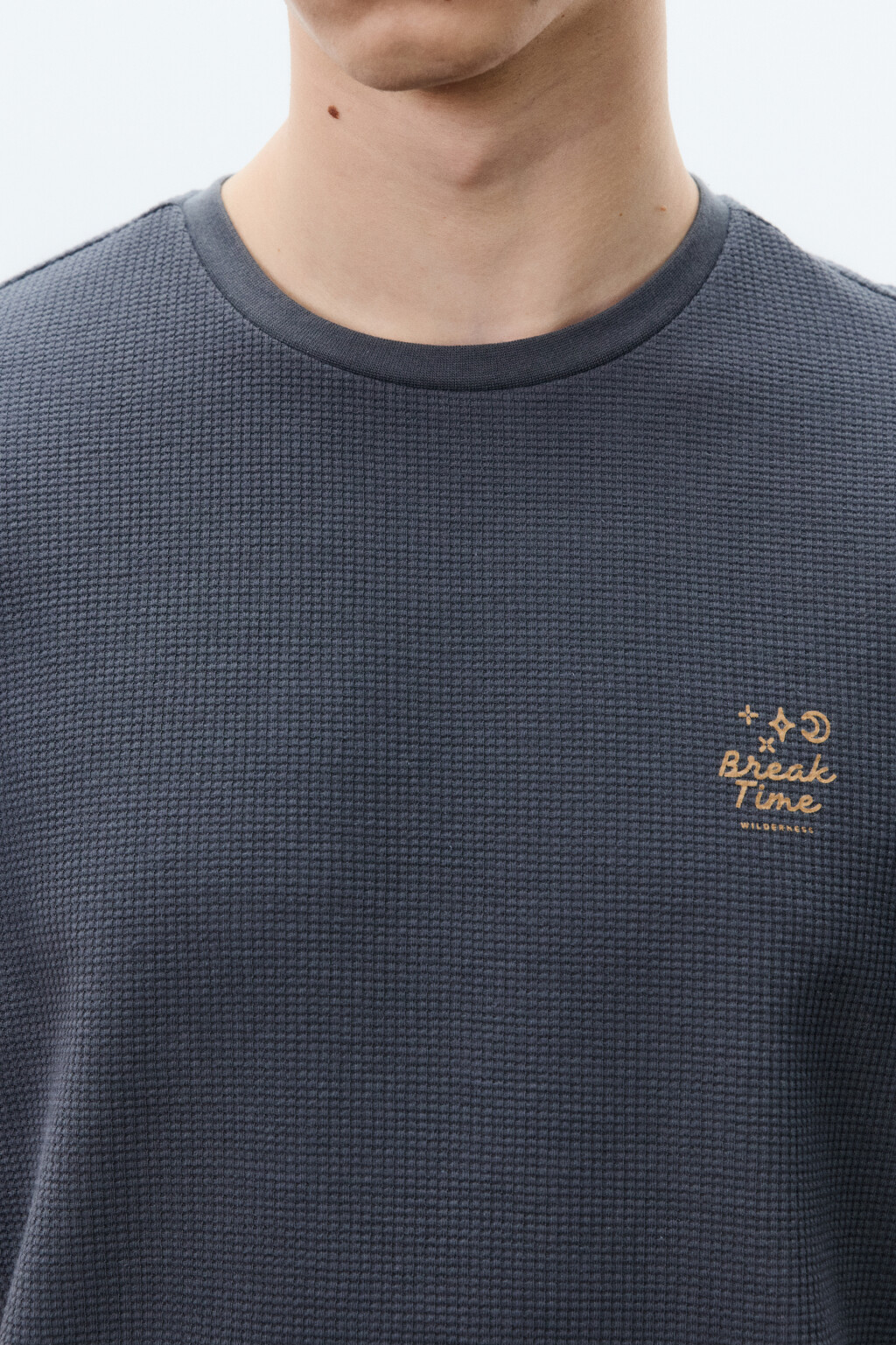 Футболка прямая с принтом - цвет серый - 5