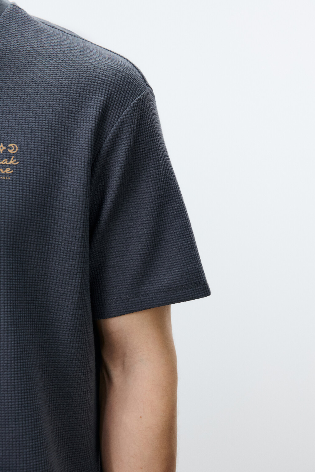 Футболка прямая с принтом - цвет серый - 6