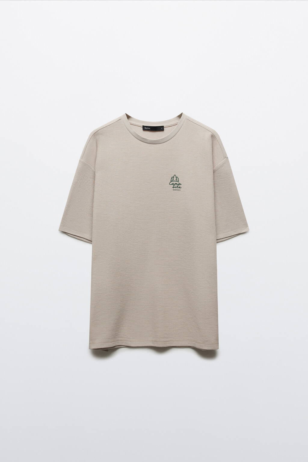 Футболка прямая с принтом - цвет бежевый - 8