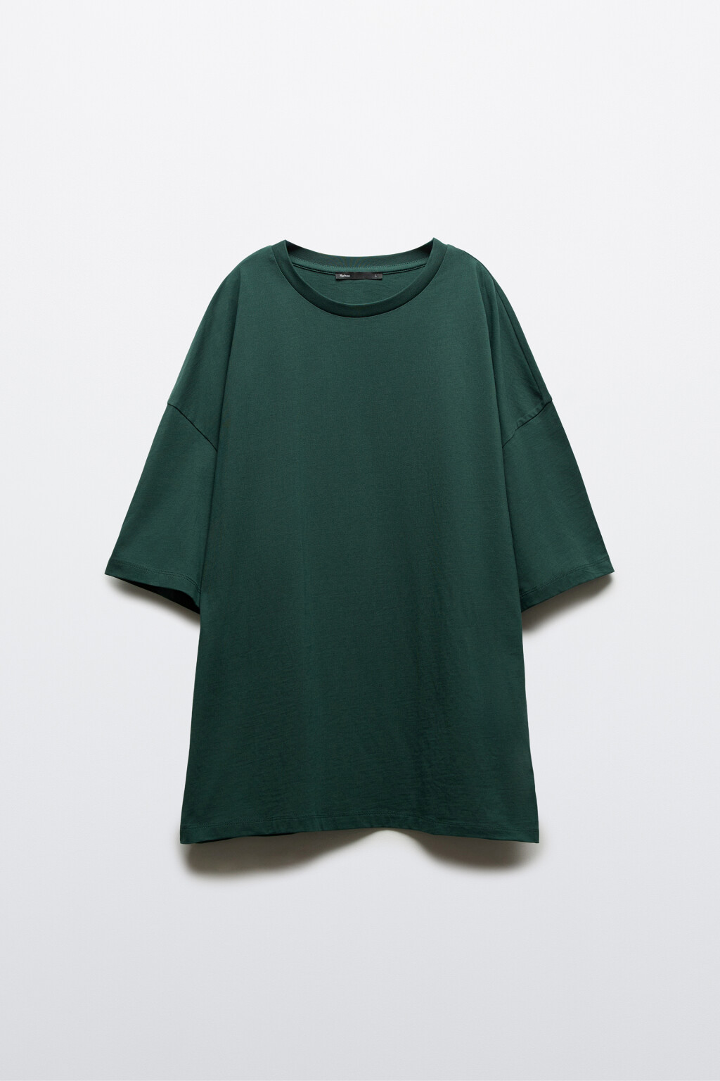 Футболка хлопковая оверсайз базовая - цвет зеленый - 7