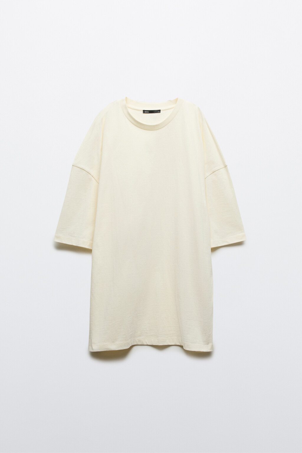 Футболка хлопковая оверсайз базовая - цвет бежевый - 8
