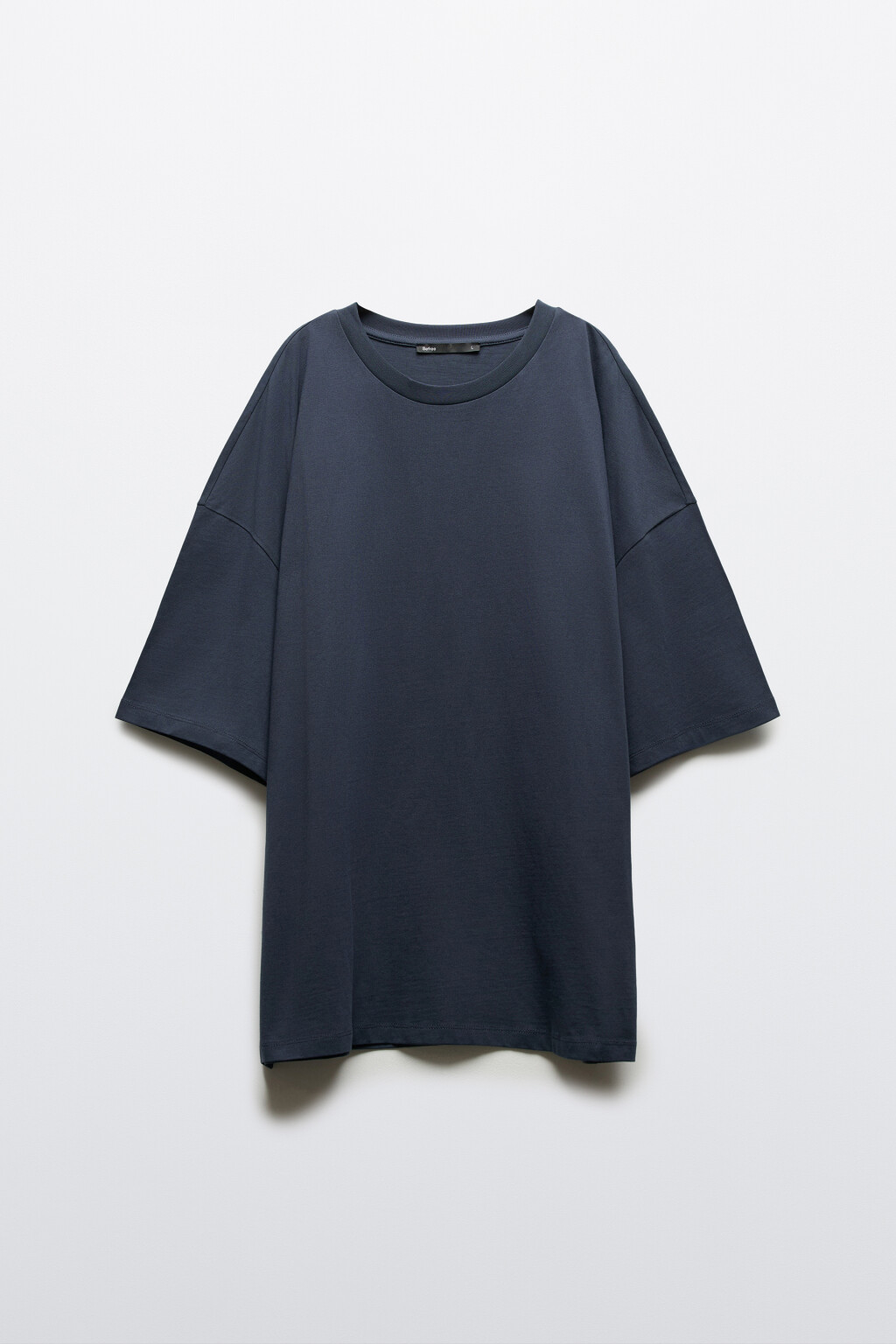 Футболка хлопковая оверсайз базовая - цвет синий - 7