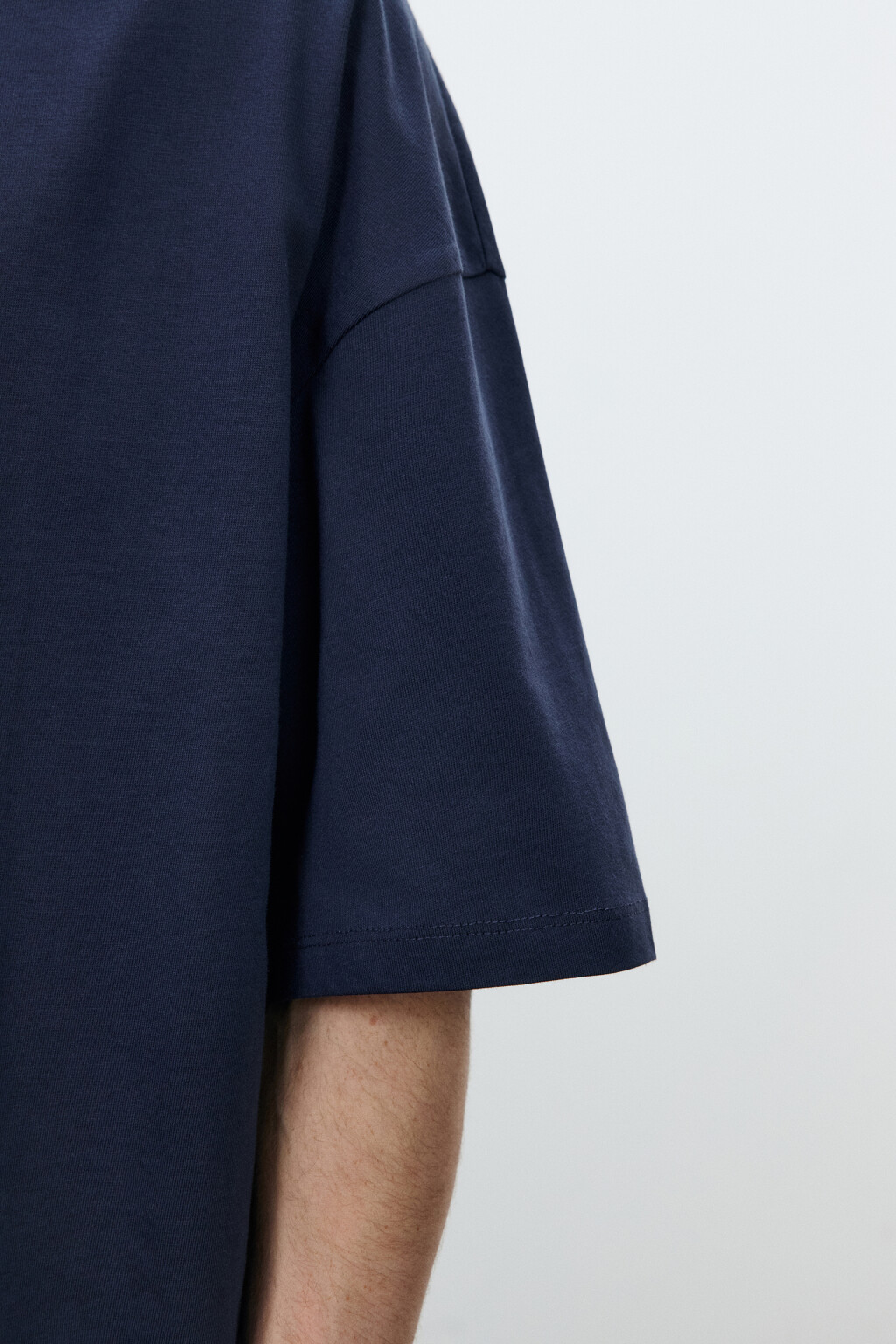 Футболка хлопковая оверсайз базовая - цвет синий - 6