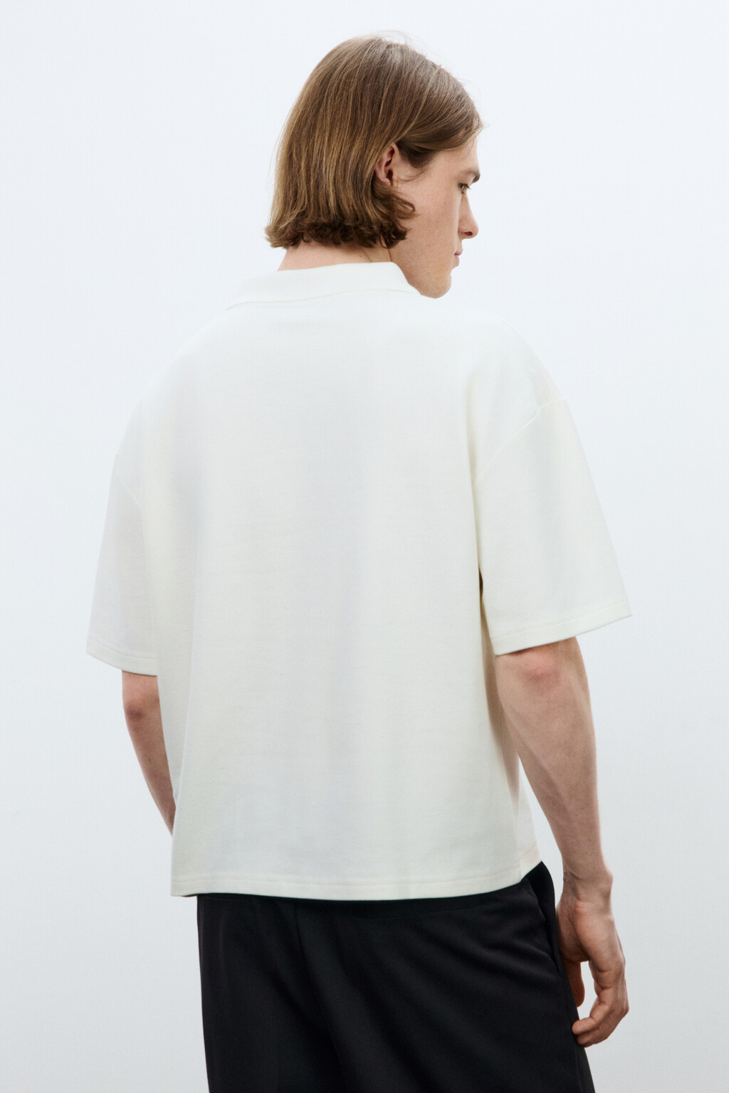 Футболка-поло оверсайз - цвет бежевый - 3