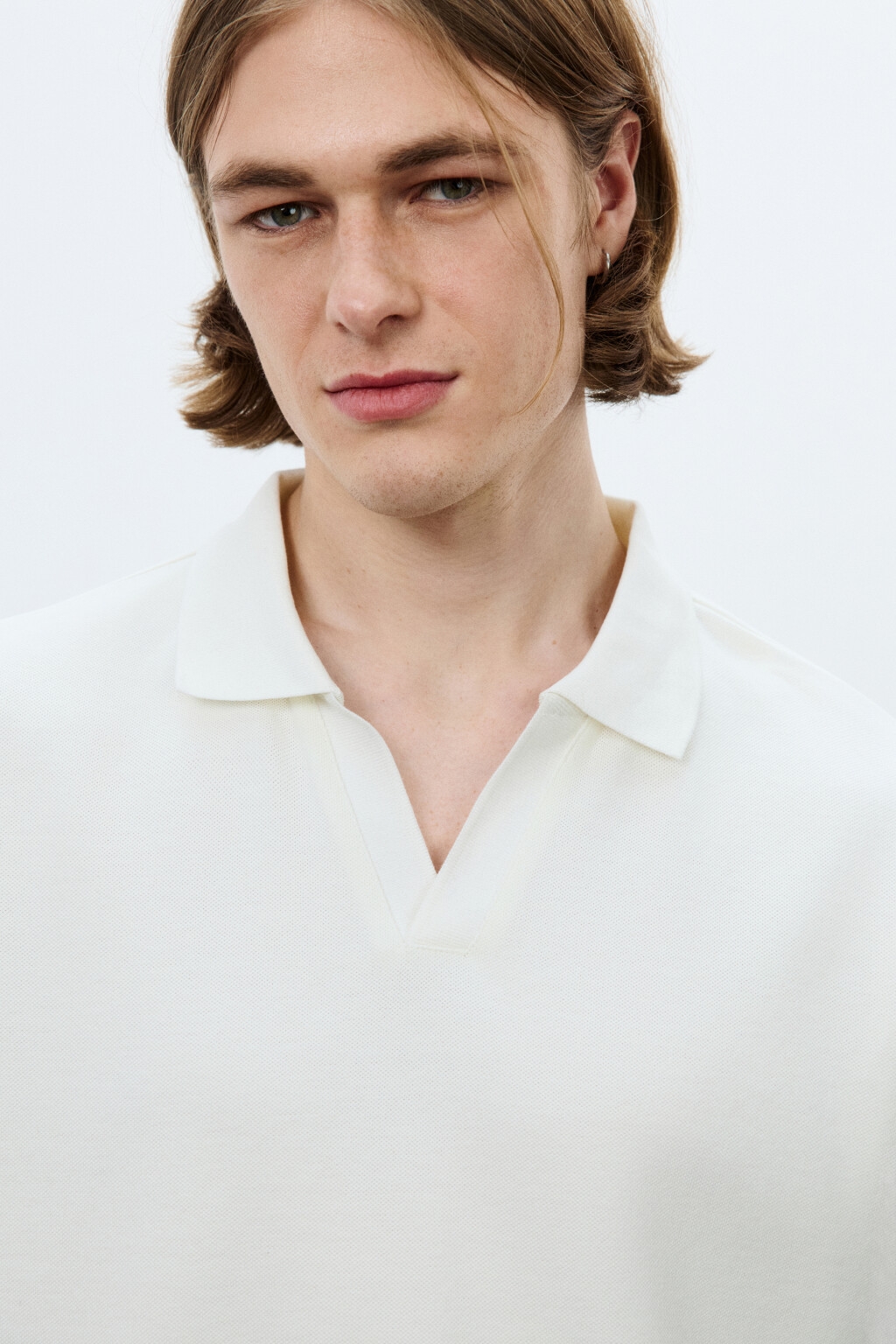 Футболка-поло оверсайз - цвет бежевый - 5