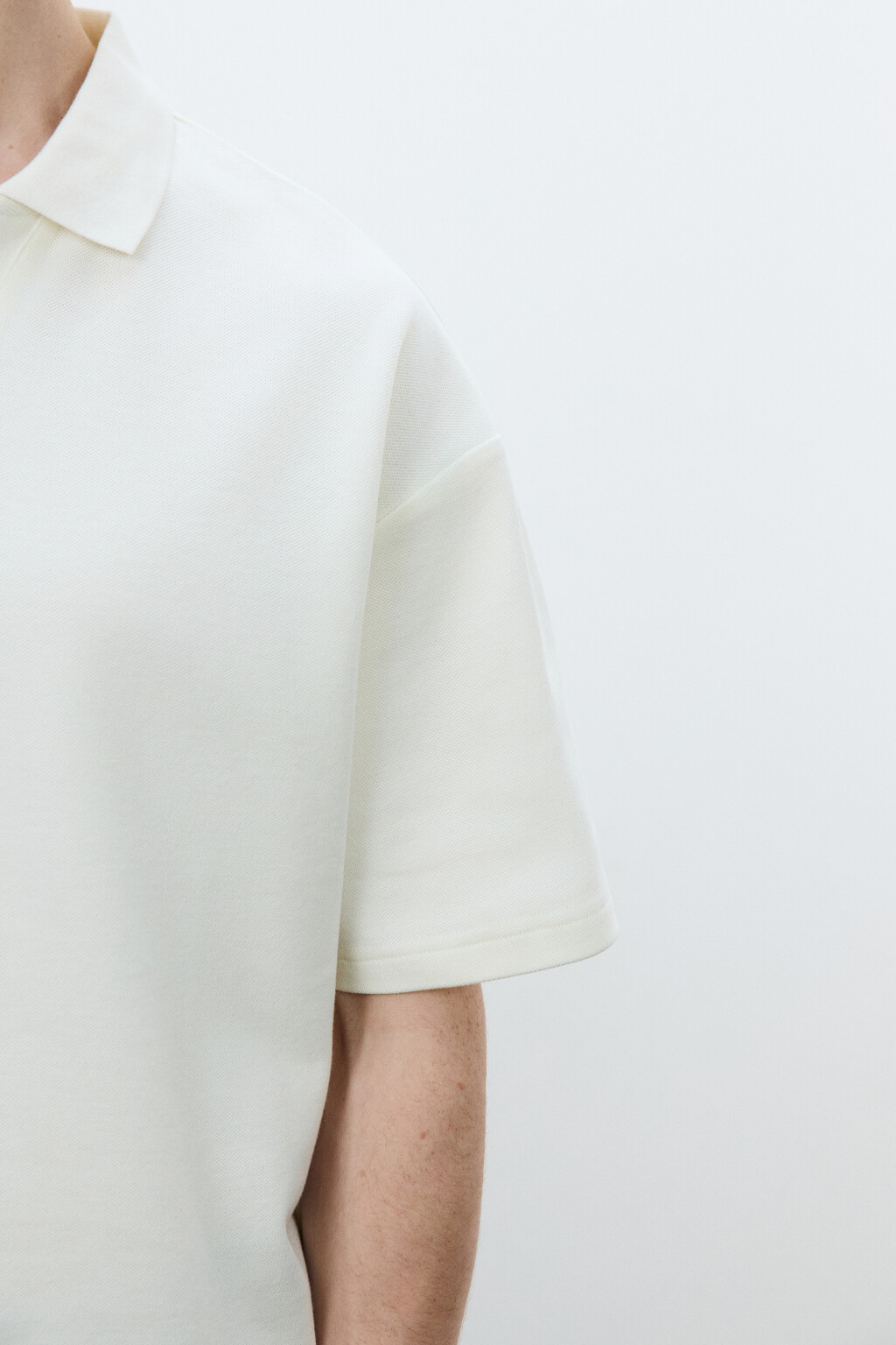 Футболка-поло оверсайз - цвет бежевый - 6