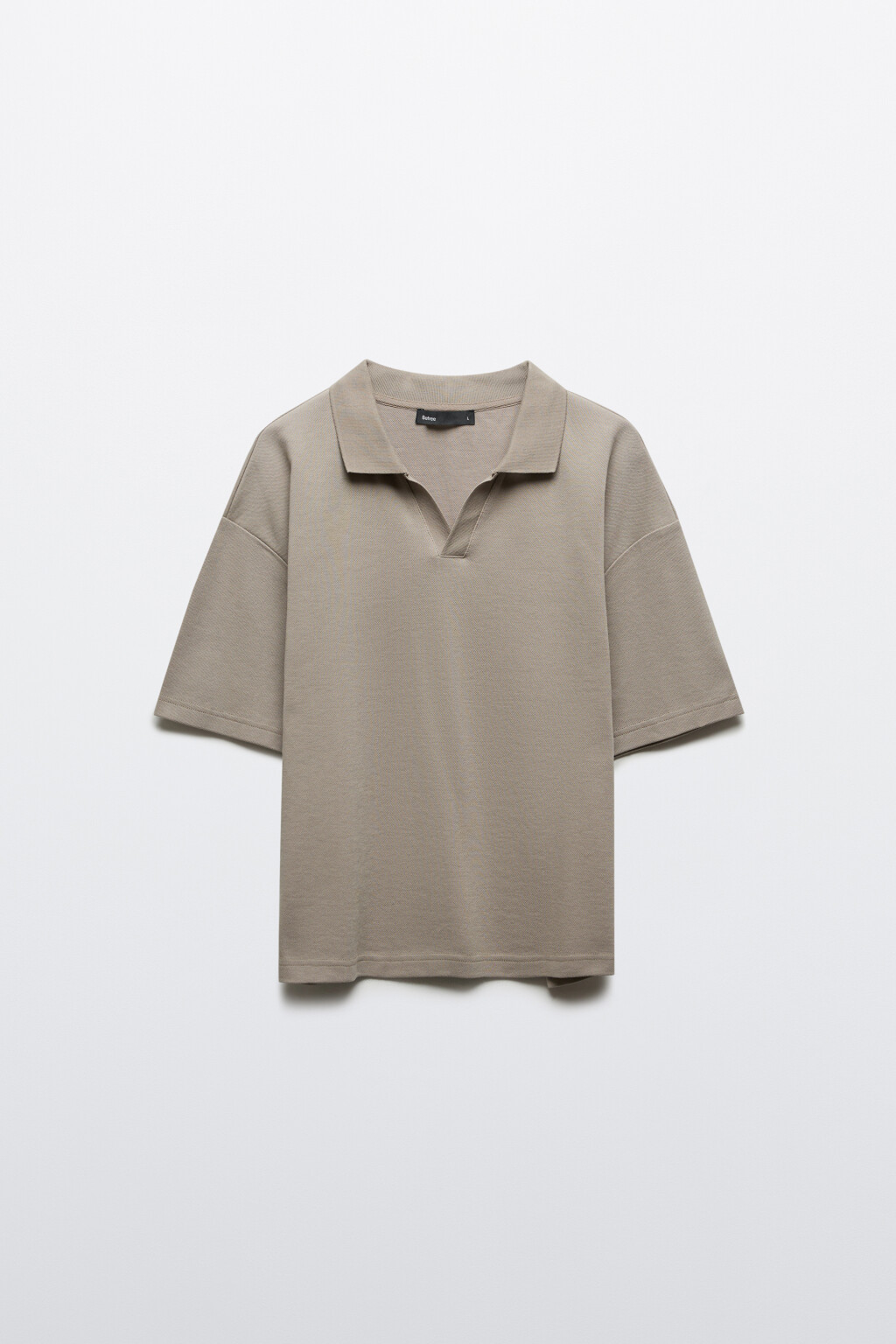 Футболка-поло оверсайз - цвет бежевый - 8