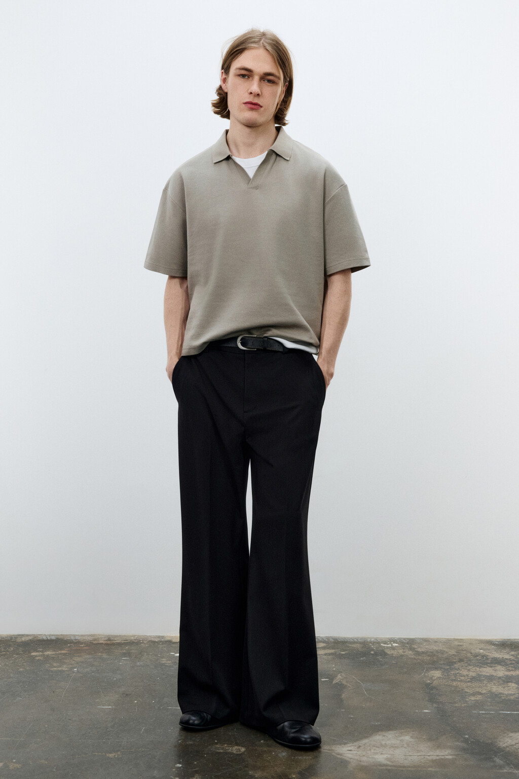 Футболка-поло оверсайз - цвет бежевый - 5