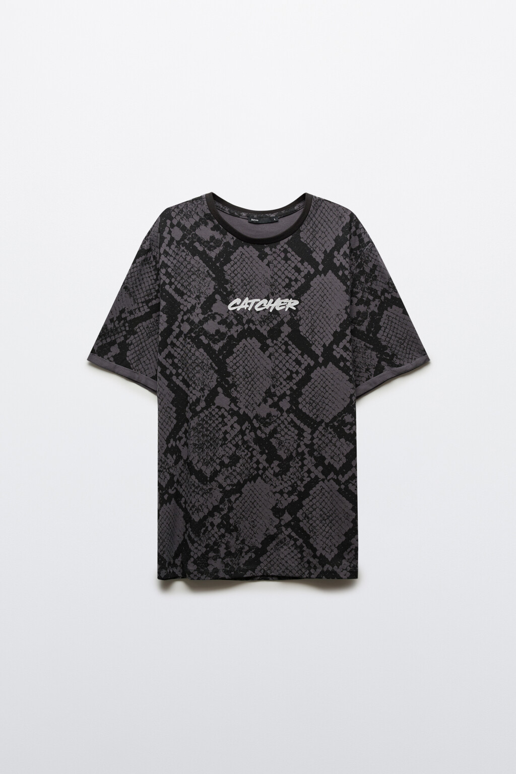 Футболка прямая с принтом - цвет черный - 7