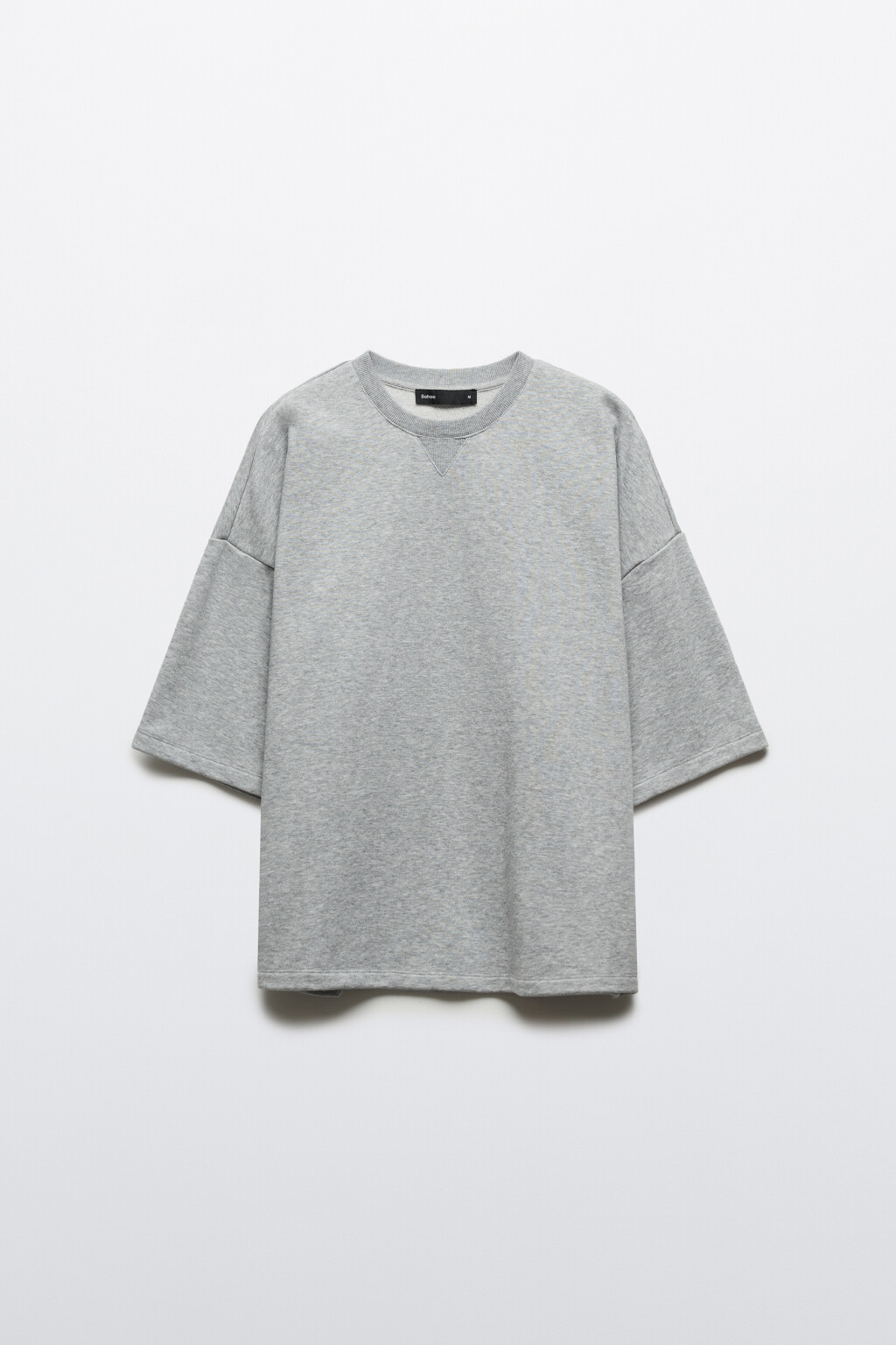 Футболка оверсайз из футера - цвет серый - 7